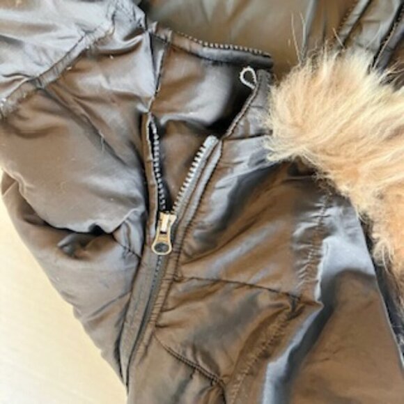 Mason's brown Down double zip vest w/removable fur hood Size US 8 - Picture 6 of 8